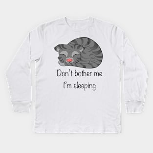 Sleeping cat Kids Long Sleeve T-Shirt